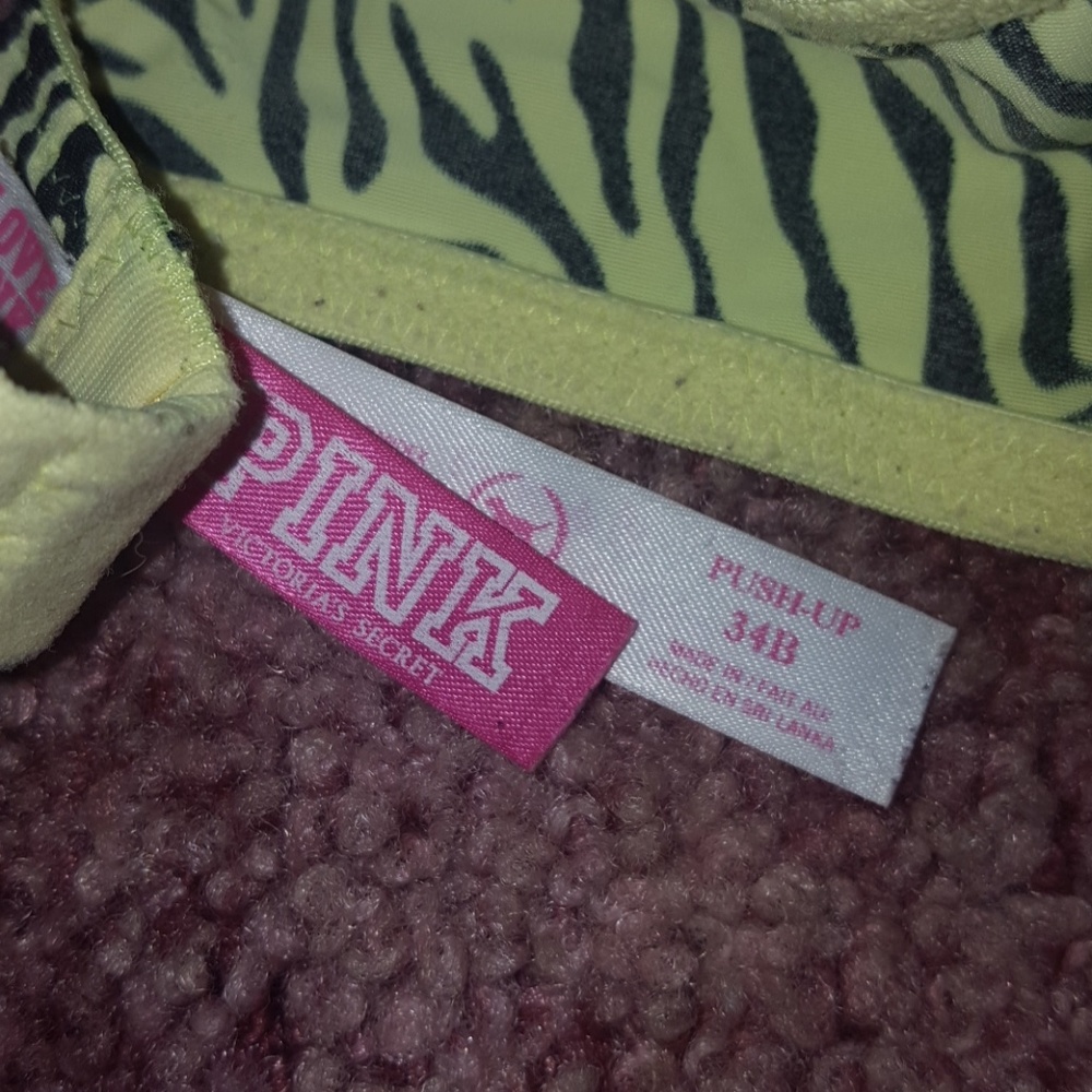 VICTORIA'S SECRET PINK PUSH UP ZEBRA PRINT BRA - Picture 7 of 8